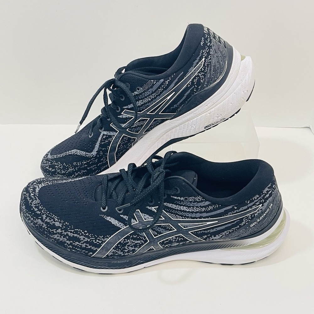 ASICS Shoes Mens 13 Black white Knit Gel-Kayano 29 MK Running 1011B440 Sneaker